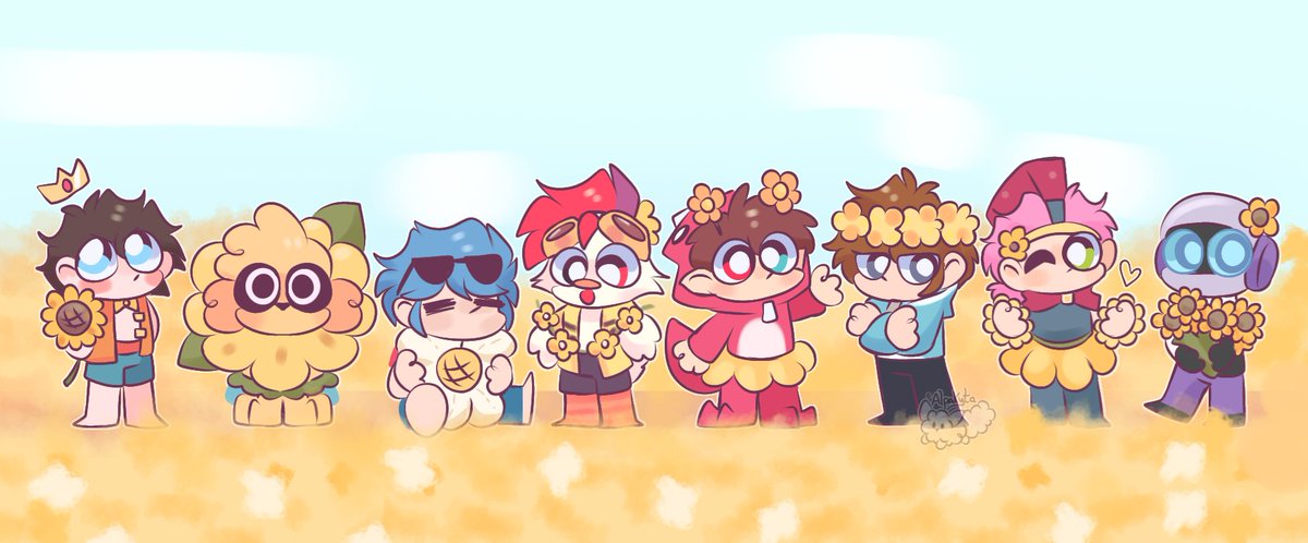 Alpakyta's tweet photo. por si no te dieron tus flores amarillas 
acá llegaron para darte las tuyas, hermosa💕
#CoMPaS #LittleCoMPaS 🌻🌼🌾 https://t.co/9HaunULIWE