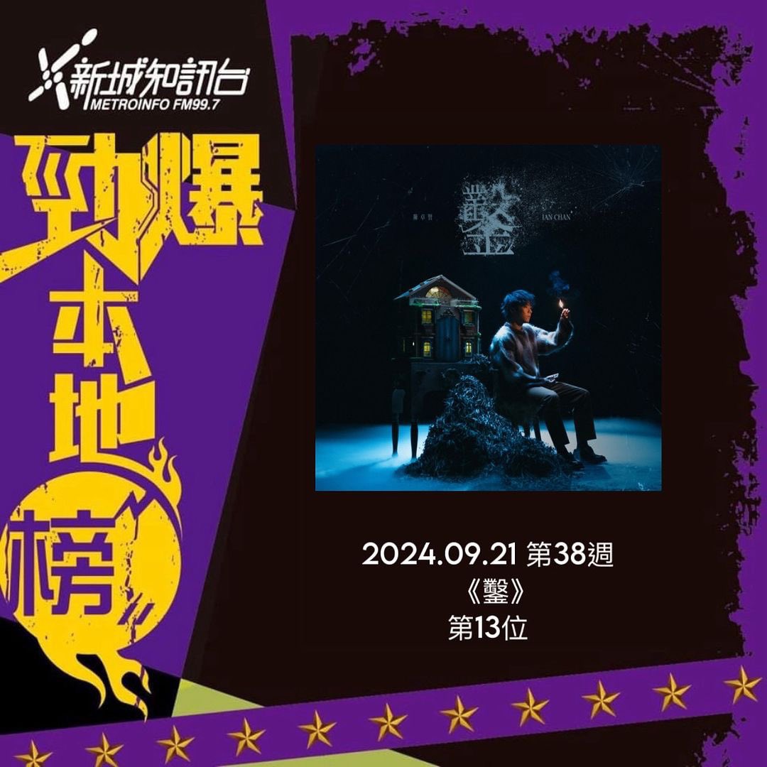 IanChanIntlFC's tweet photo. 🎼MUSIC CHART
<#Sculp> ranked 13th in the #MetroRadioHK Local Chart (Wk 38) 🎉
Thank you DJsss and the production team💙🤍
@MIRROR_weare
#multimetro
#MakerVille #viutv
#iancychan #IanChan
#chanwinghim #nickwong96
#garethchan
#IIFC #HKsinger #singersongwriter https://t.co/Dcu8jmxKVg