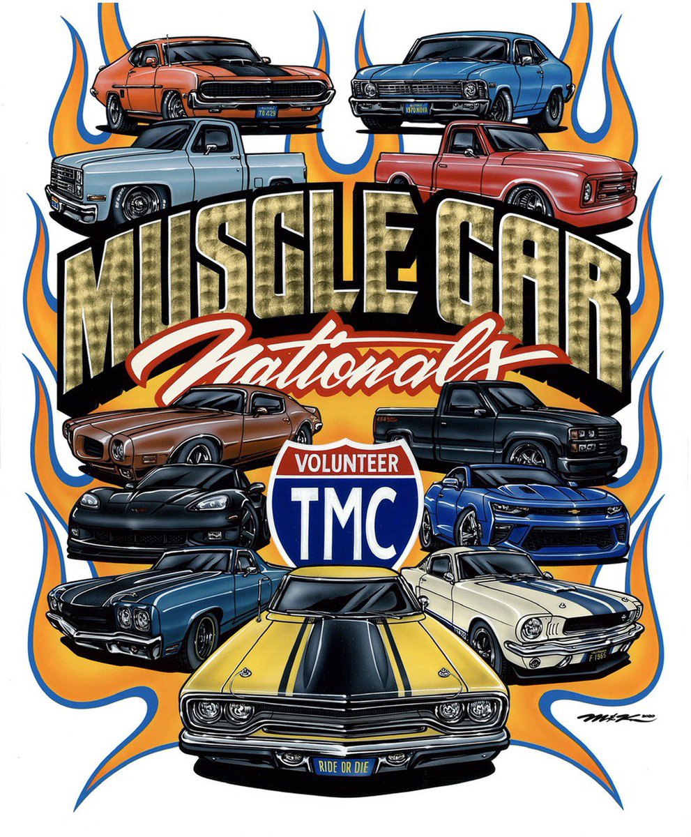 sho70roadrunner's tweet photo. We got a new design for MCN🔥🔥🔥
2019→2024

これももちろんM&amp;Kの誠さんの作品。

以前に誠さんが5年に1度行ってたKustom Cityという過去のアートピースを展示していた個展のデザインをオマージュ🙆🏽‍♀️

もちろんこれも全部、ピンストライプ。
筆で描いてんだぜ😍
やばくねーかマジで！！！ https://t.co/4UpRBdzjrd
