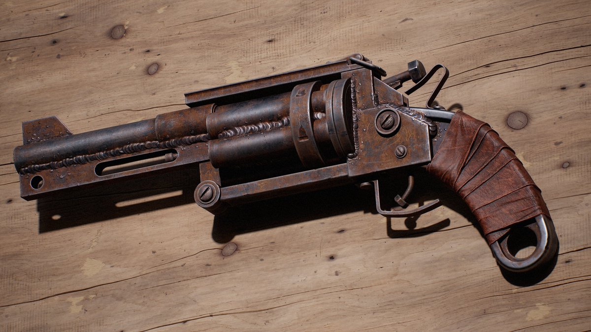 The high caliber revolver is a viewmodel. Which typically boast way higher triangle counts. The total triangle count sits at about 21k triangles. A reasonable amount. A low triangle count in comparison to most AAA FPS games today. The hammer sits right in front of the players