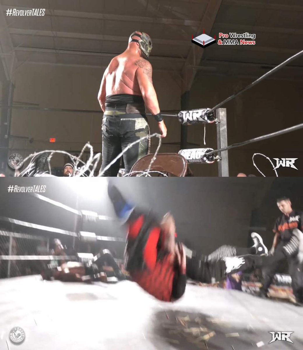 PWMMANews's tweet image. Krule wins the Monsters Brawl Deathmatch, defeating RSP, Atticus Cougar, and Crash Jaxson. #RevolverTales