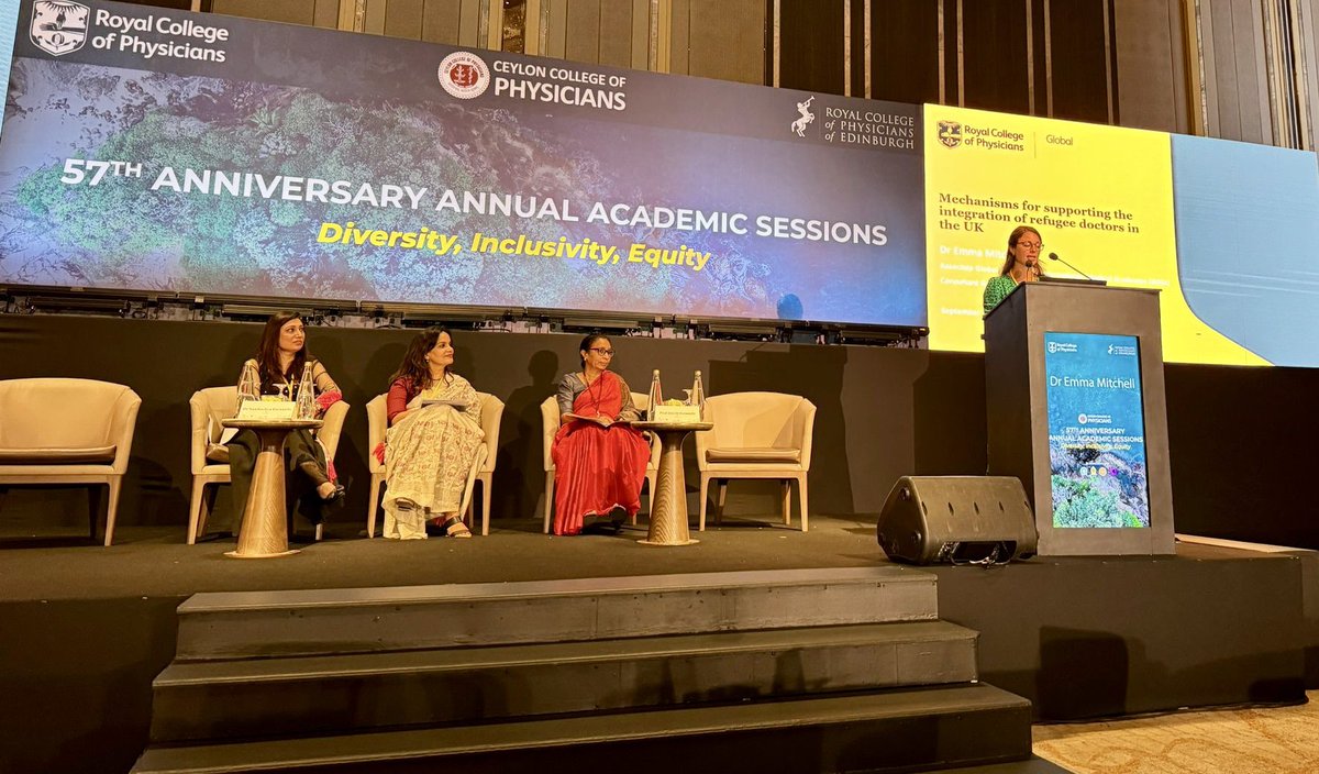 Returning 🏡 feeling v.grateful for the chance to represent <a href="/RCPhysicians/">Royal College of Physicians</a> at the Ceylon College of Physicians conf: ‘diversity, inclusivity, equity’ - talks inc leadership &amp; equity of care for older ppl &amp; insightful discussion re the #MTI 🙏🇱🇰🌅 <a href="/Mumtaz_Patel_1/">Mumtaz Patel</a>