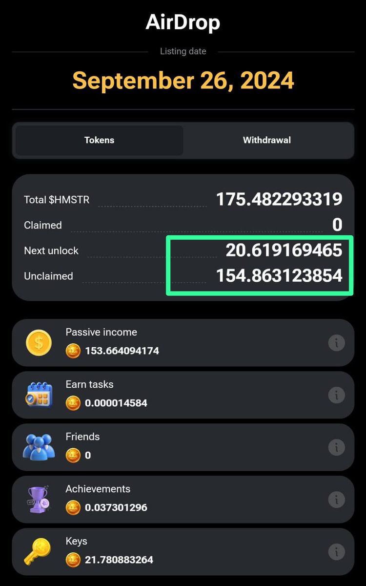 cryptomarkairdp's tweet photo. Many of you are Confused about Vesting.

Pre-Market Price: $0.01 📈

How Many Your's Unclaimed Coins?
#Hamster_Kombat #HamsterKombat #hamsterkombatcombo #HAMSTERCOMBAT https://t.co/YdyQX270RC