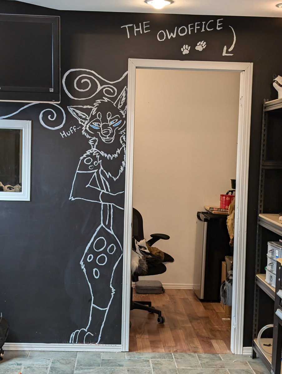Decorated my fursuit studio with random art