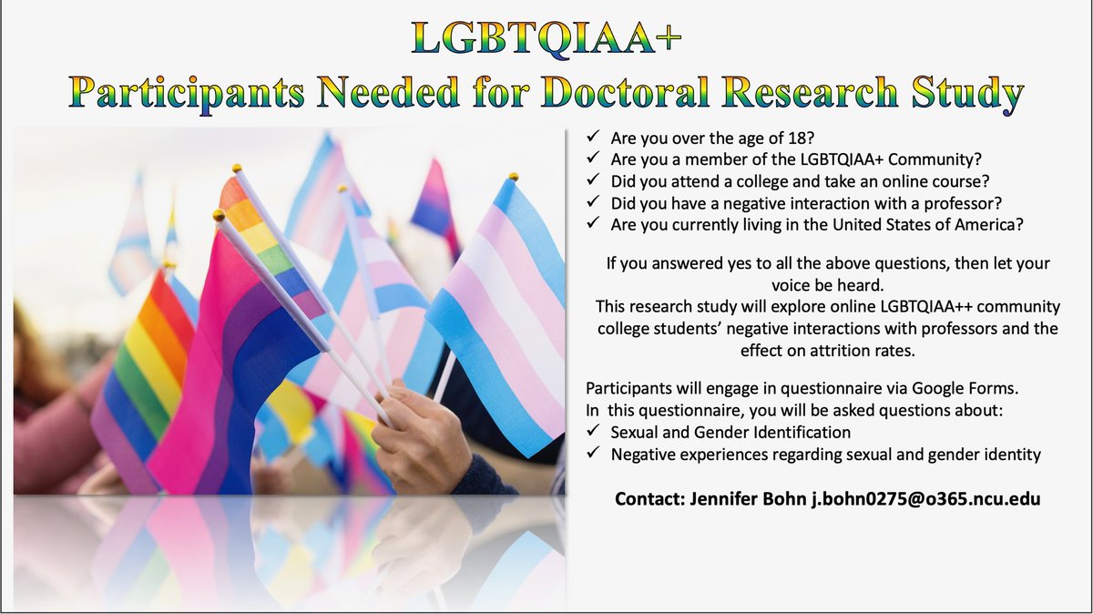 dndgal's tweet photo. Anonymous questionnaire approved!

Link: https://t.co/JB4GVLGSf9

#lgbtqiaa+ #phdresearcher #onlinecollege
#MakeADifference https://t.co/QAOXWaipv2