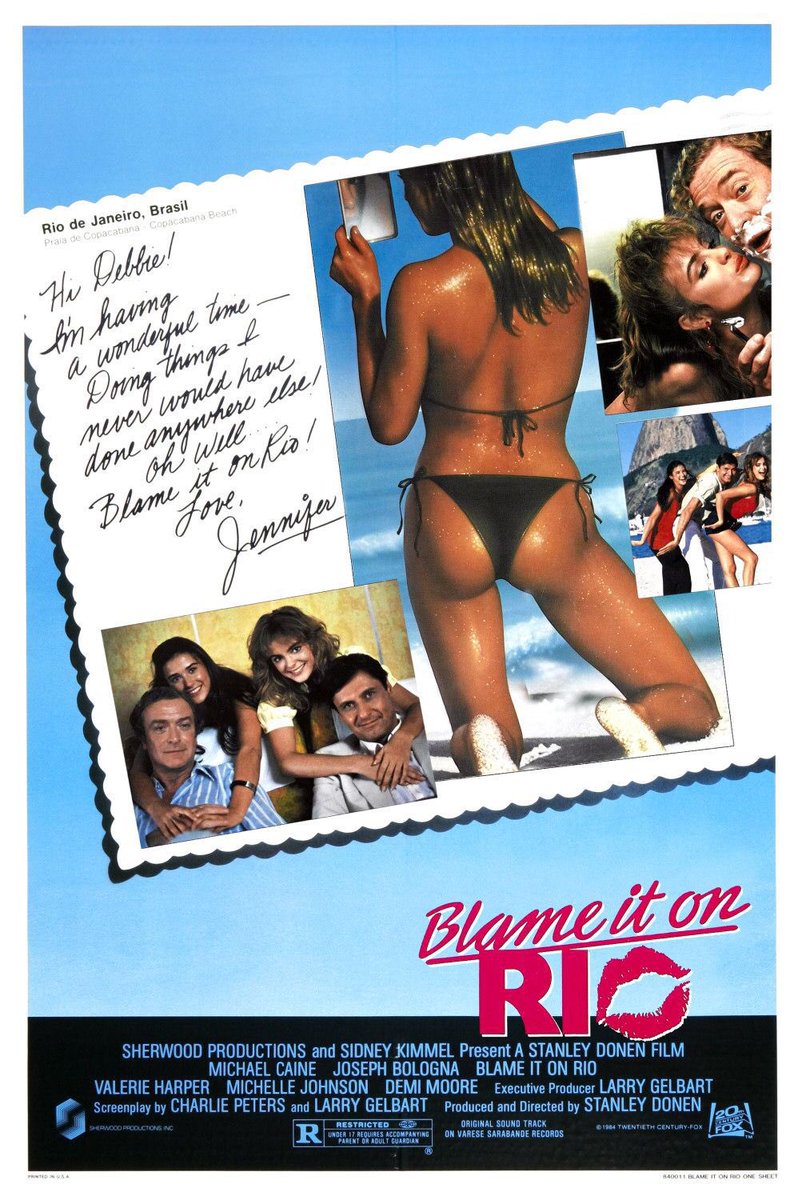 duquedeyork's tweet image. Estoy a punto de darle ▶️ a  ‘Blame It on Rio/Échale la culpa a Río’ de 1985
Actúan 
#MichaelCaine #JosephBologna #MichelleJohnson #DemiMoore y #ValerieHarper, la dirige  #StanleyDonen
Nunca eres demasiado viejo para hacer locuras.

¿Alguien ya la vió?