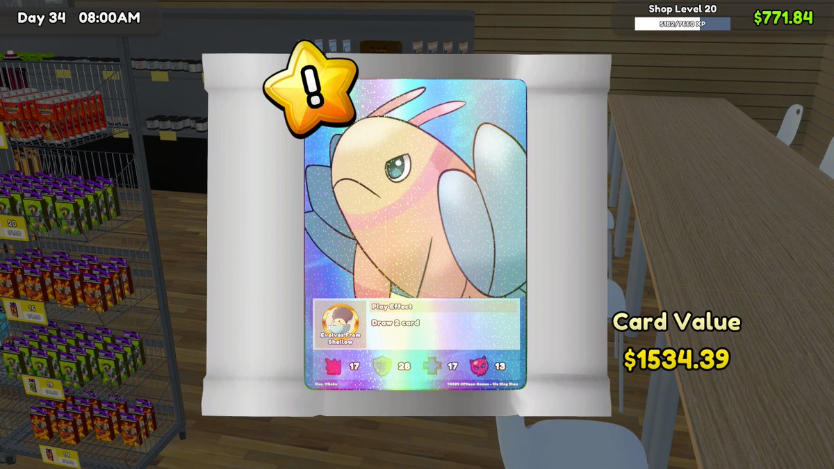 EleeLB's tweet photo. Fake gacha still exciting.  My first $1k+ card from TCG Card Shop Simulator.  To the trophy case it goes!  
Already itching to beat it to set a new pb.  Totally not addicted. https://t.co/02TC8UJItW