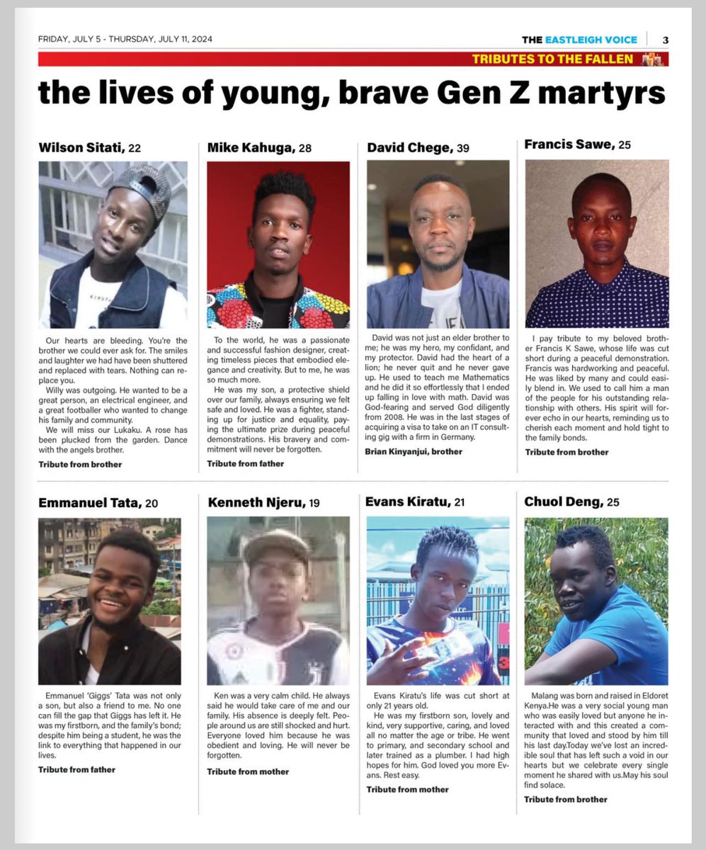 Never forget. Say their names. 

 #BanRutoAtUNGA79