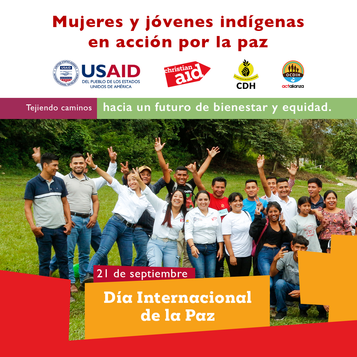 En el Día Internacional de la Paz, celebramos el compromiso de las Mujeres y jóvenes indígenas en la creación de comunidades llenas de armonía, respeto y justicia. 

Proyecto USAID - Mujeres y jóvenes indígenas en acción por la paz.
<a href="/USAIDHonduras/">USAID Honduras</a> 
<a href="/OCDIH_/">OCDIH</a> 
<a href="/christian_aid/">Christian Aid</a>