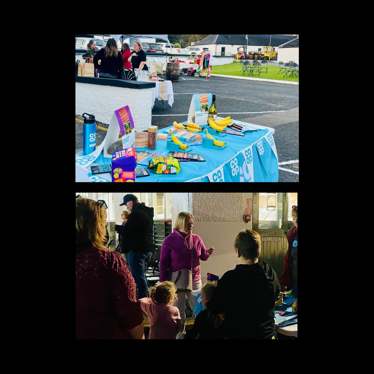 Great evening at <a href="/Laphroaig/">Laphroaig Whisky</a> talking #Fairtrade with the #Islay #Community. Sorry you didn’t win a banana <a href="/SarahJaneMalon2/">Sarah-Jane Malone</a> ! Lovely to see Claire <a href="/msargyll/">MS Argyll Snowdrop Centre</a> and Ella Edgar’s Highland Dancers - a previous <a href="/coopuk/">Co-op</a> cause! <a href="/Poody1976/">David McDougall</a> #FairtradeFortnight