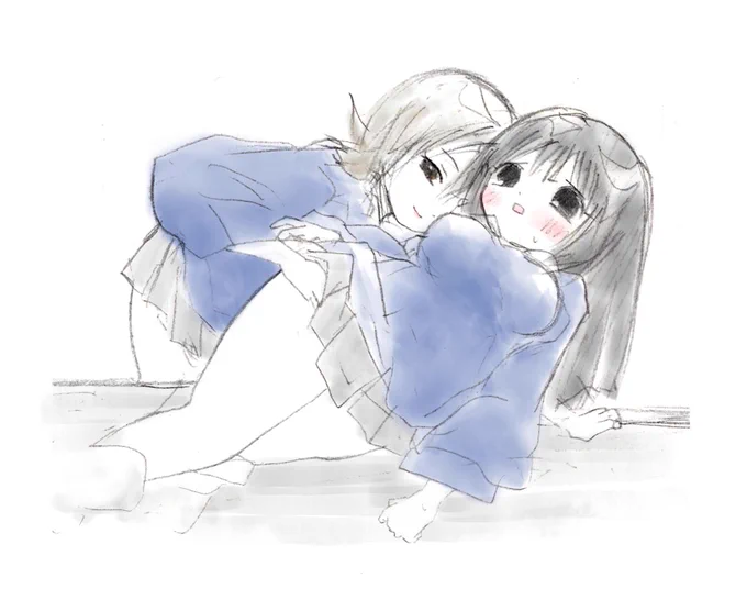 RT 昨夜描いたあしふとラフ、がんばったつもりでもふと見返した20年前の自分の絵の方が実践できてる…ってなって愕然としています!(かってに改蔵のFAです↓)決して上手くはないのに今にないパッションを感じる。。 