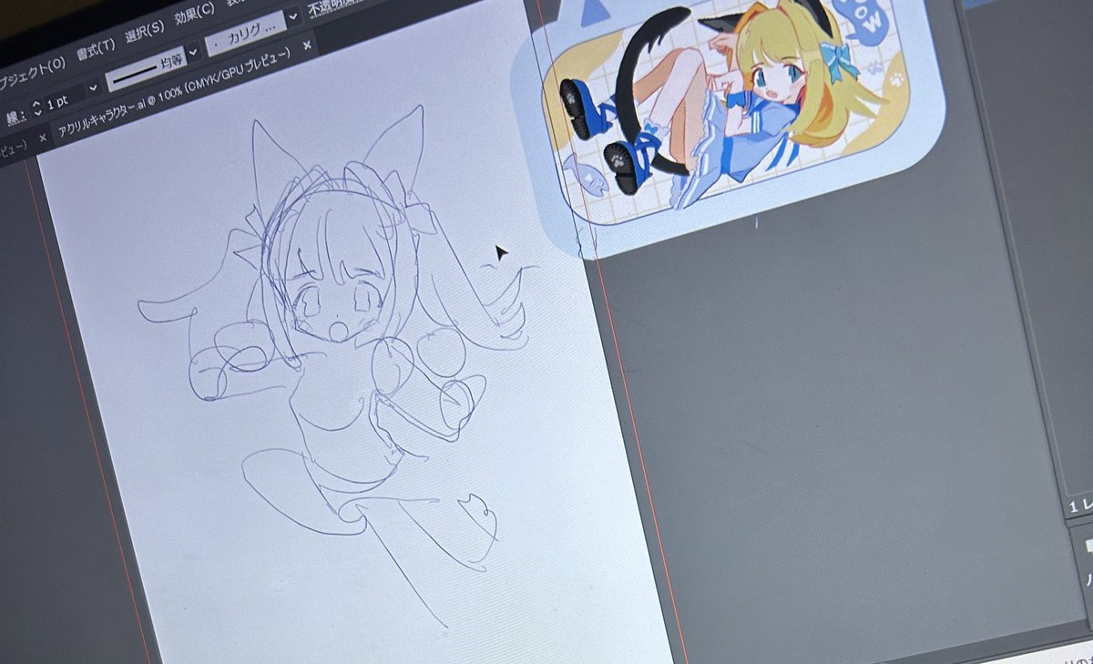 アクリルスタンド作業中