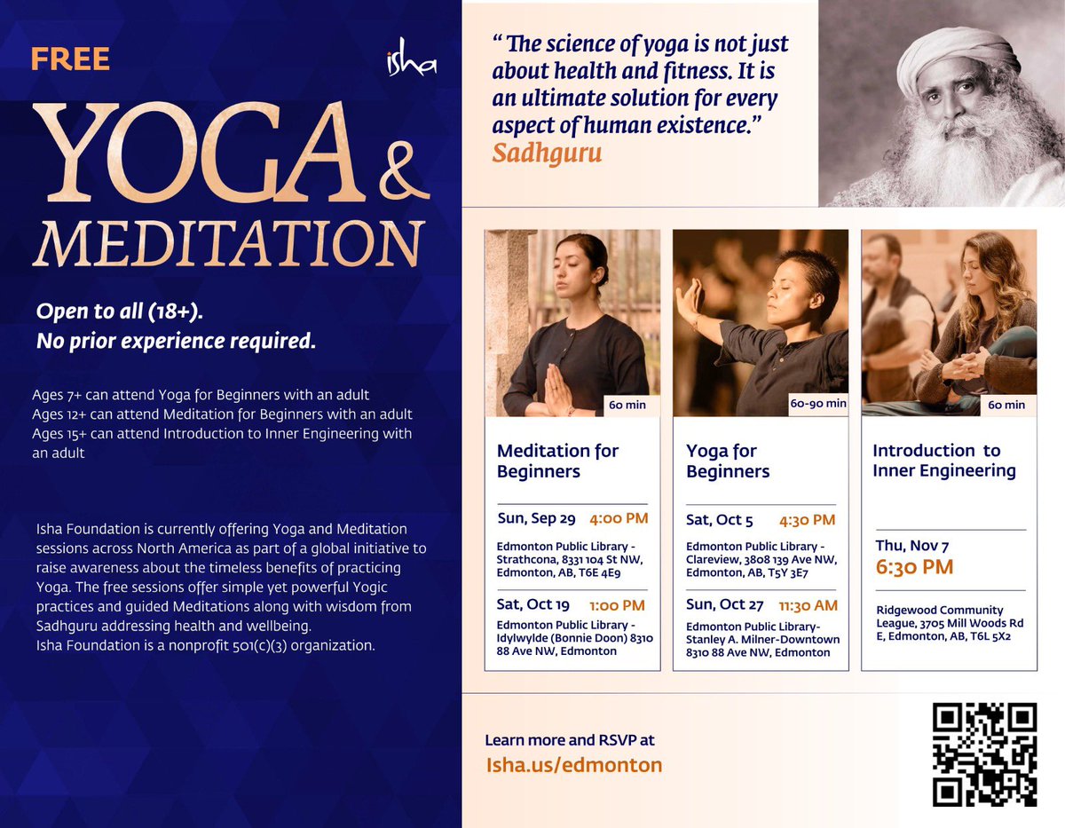 Consciusplanet's tweet photo. Free yoga and meditation in #Edmonton. Please join us. 🙏😊 
https://t.co/8IrinUNRwX https://t.co/RWbLH8hO1S