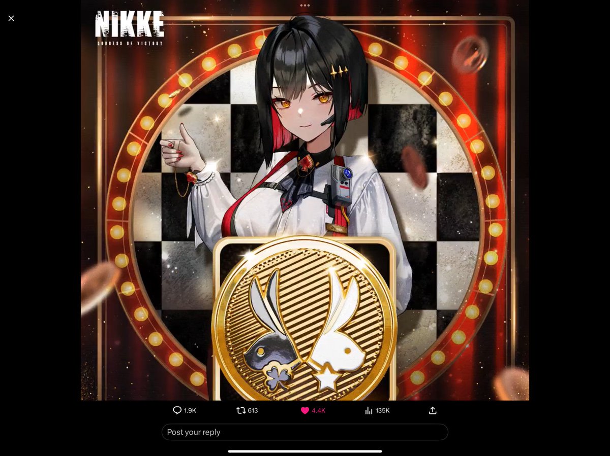 Drtoszi's tweet photo. @NIKKE_en Eyyy #NIKKELuckyCoin https://t.co/BC91pvY30z