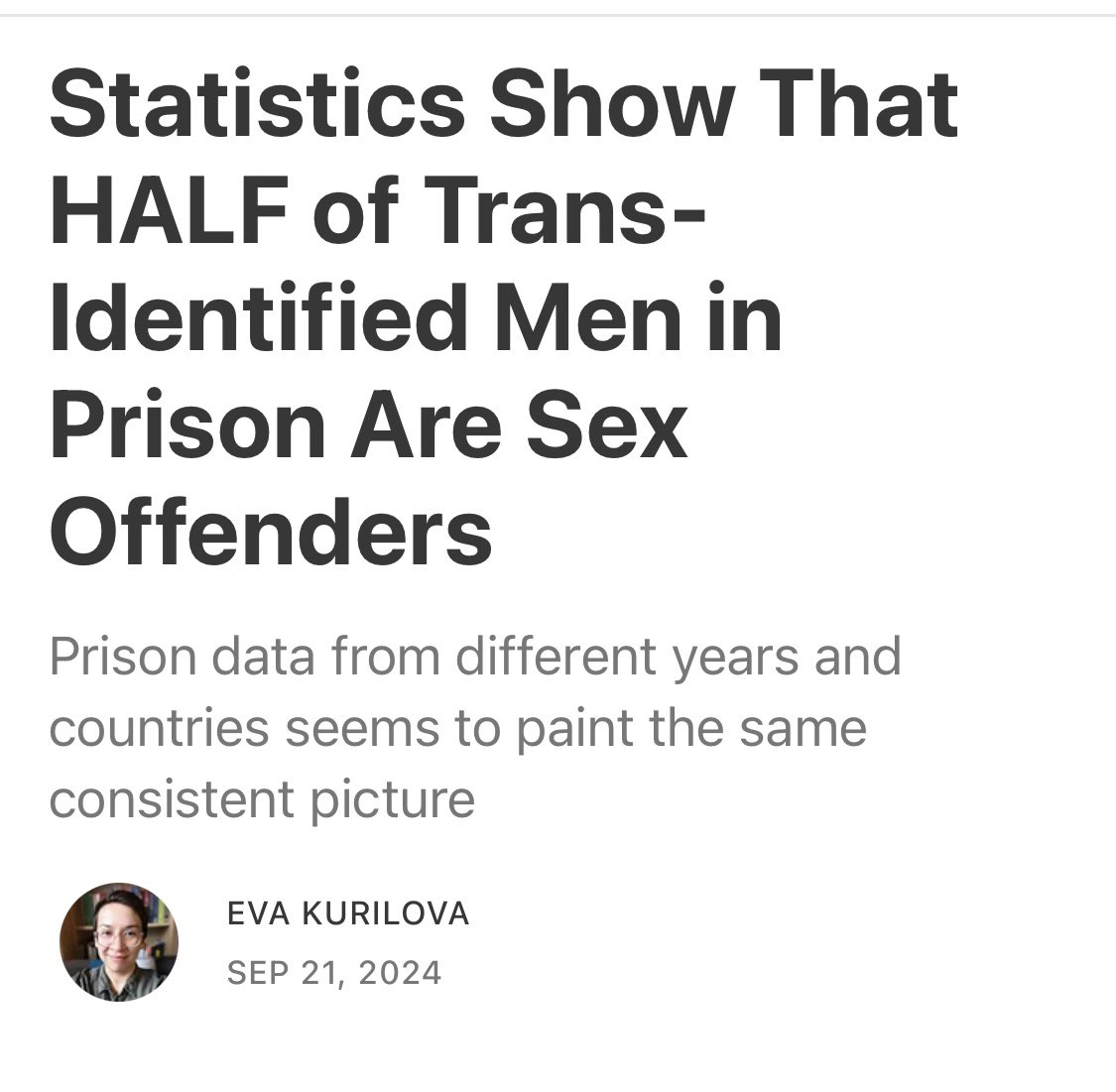 Half.   

Three times more than the rest of the men.   

Half.   

And men are requesting and being placed in women’s cells all the time.