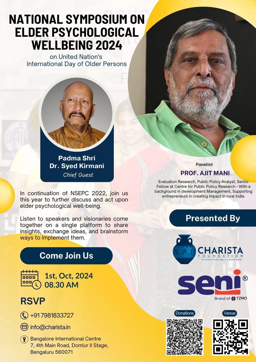 charista_cf's tweet photo. xWe are proud to announce our esteemed panelist Prof. Ajit Mani - Senior Fellow at Centre for Public Policy Research to express his ideas at the Progressive Policy for change panel. 
#nsepw24 https://t.co/igf2G6zOCY