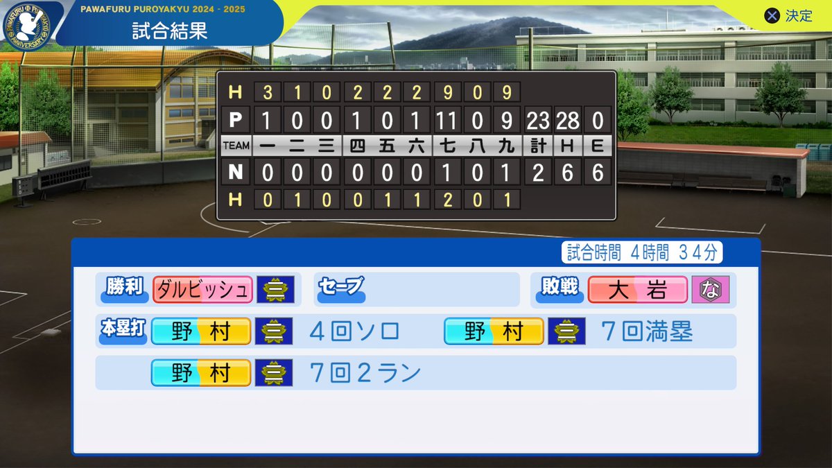 threegames2019's tweet photo. 大阪予選てま圧勝できた！わがチームも強くなったもんや！
ノムさん１年夏ですでにエグいやろ！

#栄冠ナイン
#パワプロ2024 https://t.co/EGLk7GR15J