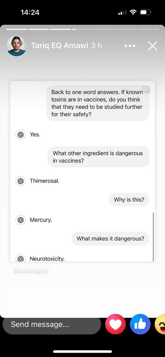 WooSpry's tweet image. This is a really interesting exchange between (ideologically Left) ChatGBT and a person named, “Tariq EQ Amawi” sent to me by a friend just now... 
#Vaccines #Aluminium #Thimerosal #Mercury #ChatGBT
1/2