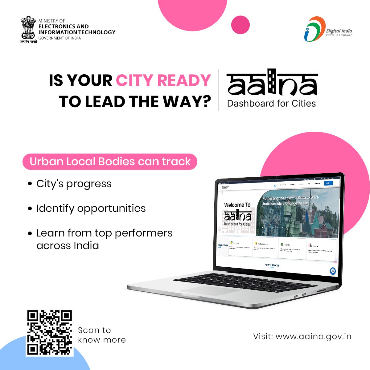 Digital India (@_digitalindia) on Twitter photo Check out how your city has transformed & how their dedication to specific areas of improvement has made a real difference on AAINA Dashboard. Click to know more: aaina.gov.in/about-us
<a href="/MoHUA_India/">Ministry of Housing and Urban Affairs</a> #AAINA Check out how your city has transformed & how their dedication to specific areas of improvement has made a real difference on AAINA Dashboard. Click to know more: aaina.gov.in/about-us
<a href="/MoHUA_India/">Ministry of Housing and Urban Affairs</a> #AAINA