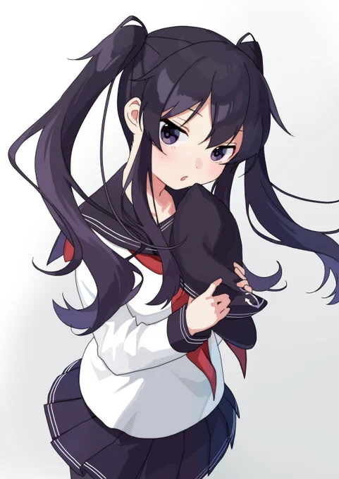 お題箱から、ツインテールにした暁ちゃん#艦これ 