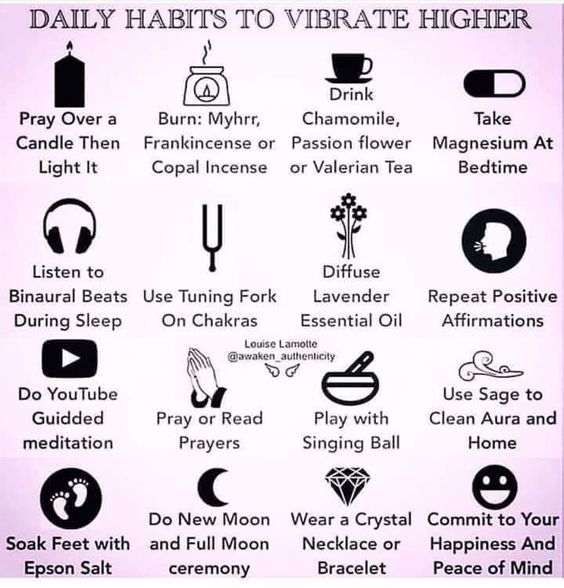 Daily habits to vibrate higher