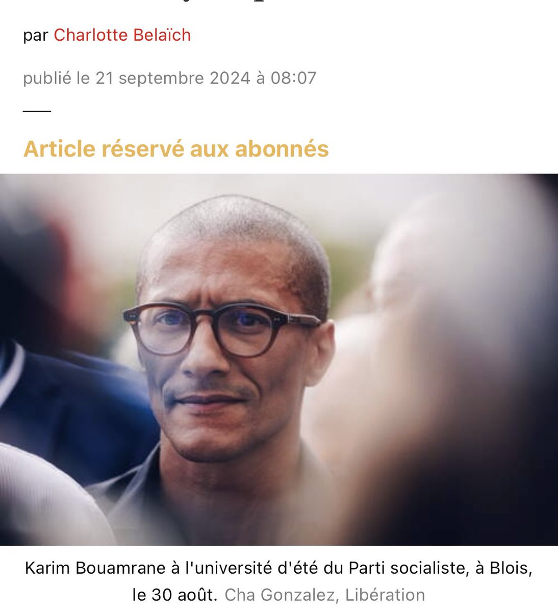 Tiziana Zumbo-Vital (@aux_actes) on Twitter photo Un grand merci à <a href="/libe/">Libération</a> pour ce portrait love 🫶love ❤️sur Karim Bouamrane. On aurait aimé en savoir davantage sur ses actions concrètes et son bilan au lieu d’un portrait actor-studio 🎥 Un grand merci à <a href="/libe/">Libération</a> pour ce portrait love 🫶love ❤️sur Karim Bouamrane. On aurait aimé en savoir davantage sur ses actions concrètes et son bilan au lieu d’un portrait actor-studio 🎥