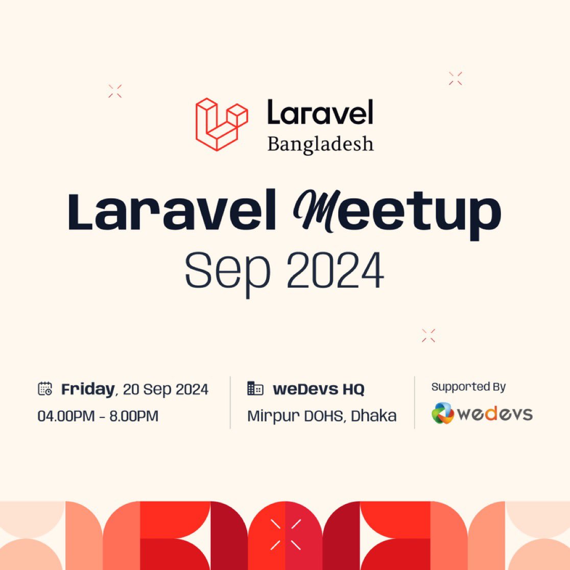 me_shaon's tweet image. Recently we had a great @laravelphp monthly meetup organized by the ‘Laravel Bangladesh&apos; Community, hosted by @weDevs! 🎉 

Thanks to all the participants and crews! 🎉

We&apos;ll arrange regular meetups like this in the upcoming days. Stay tuned...