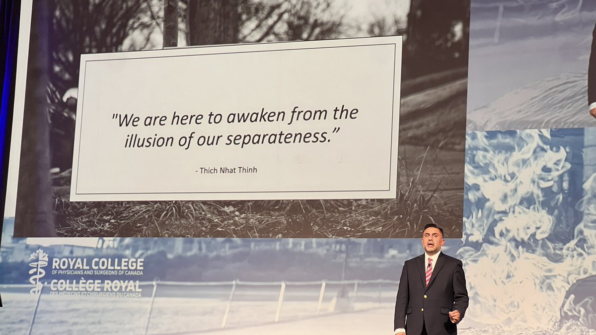 Javeed Sukhera MD PhD (@javeedsukhera) on Twitter photo An honor to take the stage as the #ICRE2024 closing speaker. #MedEd must train healers who are attuned to their own wounds. 
Honor the pain. 
Affirm the wound. 
Commit to healing. An honor to take the stage as the #ICRE2024 closing speaker. #MedEd must train healers who are attuned to their own wounds. 
Honor the pain. 
Affirm the wound. 
Commit to healing.
