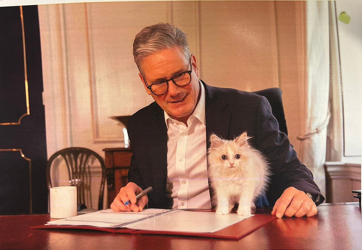 British PM Keir Starmer Shows Off New Siberian Kitten, Denies That He’s A Kremlin Spy