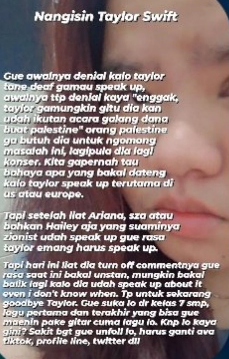 Buat yang masih support Taylor as a palestine supporter. I urge you to stop! dia itu zionist!!!!!!