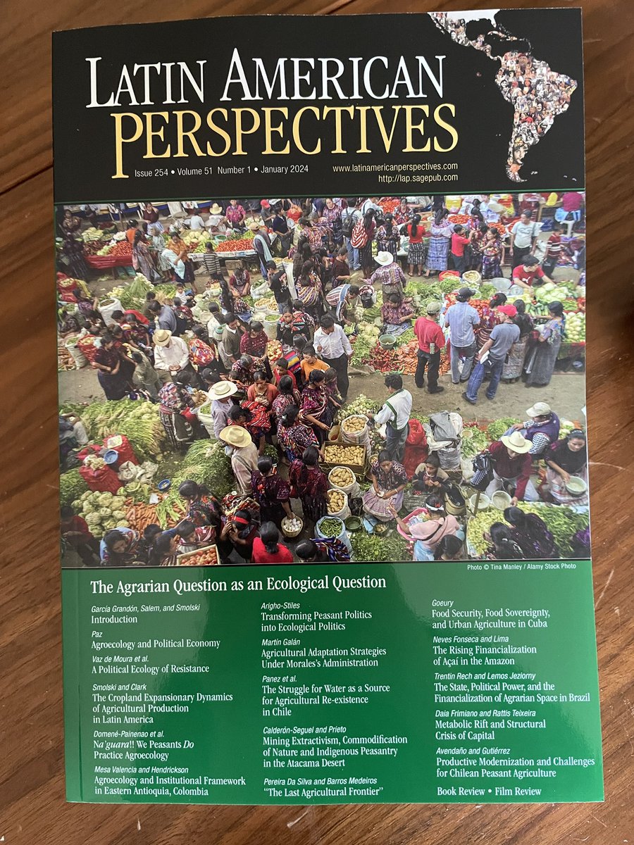 Olivia Arigho-Stiles 🍉 (@oliviaarigho) on Twitter photo Important new issue of <a href="/LAPerspectives/">Latin American Perspectives</a> journal just dropped!
Feat. my article on how the Bolivian peasant movement articulated a new Indigenous ecological politics in late 20th C🏔️🌎
Of interest to ppl working on environmental & labour histories in lat am and beyond Important new issue of <a href="/LAPerspectives/">Latin American Perspectives</a> journal just dropped!
Feat. my article on how the Bolivian peasant movement articulated a new Indigenous ecological politics in late 20th C🏔️🌎
Of interest to ppl working on environmental & labour histories in lat am and beyond