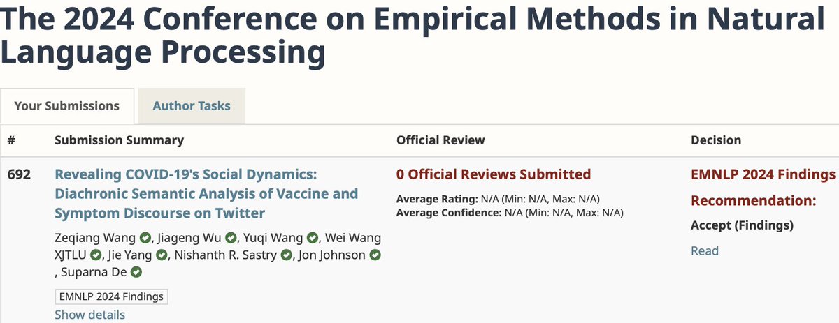 Suparna De (@supdey) on Twitter photo Congratulations to my PhD student Zeqiang Wang & <a href="/yuqiw_/">Yuqi Wang</a> for their work on #longitudinal semantic shifts getting accepted <a href="/emnlpmeeting/">EMNLP 2025</a> Findings. Co-supervised w/ WeiWang, <a href="/nishanthsastry/">Nishanth Sastry (nsastry@masto Don.social)</a> & <a href="/spuddybike/">Jon Johnson</a> <a href="/CLOSER_UK/">CLOSER</a>.
<a href="/MetadataUplift/">metadata-automation</a> Congratulations to my PhD student Zeqiang Wang & <a href="/yuqiw_/">Yuqi Wang</a> for their work on #longitudinal semantic shifts getting accepted <a href="/emnlpmeeting/">EMNLP 2025</a> Findings. Co-supervised w/ WeiWang, <a href="/nishanthsastry/">Nishanth Sastry (nsastry@masto Don.social)</a> & <a href="/spuddybike/">Jon Johnson</a> <a href="/CLOSER_UK/">CLOSER</a>.
<a href="/MetadataUplift/">metadata-automation</a>