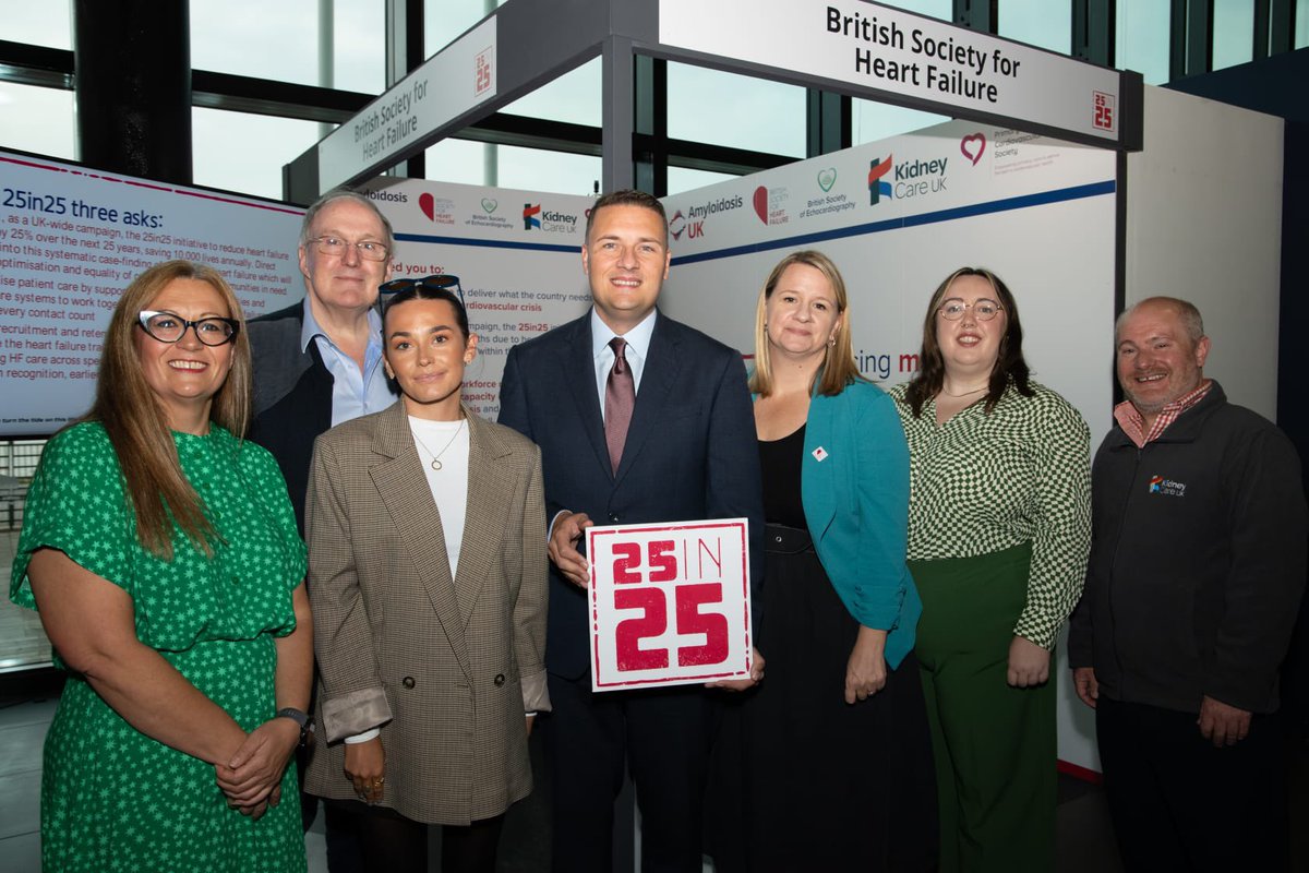 Today we are at the Labour Party Conference with our amazing 25in25 collaborators, working together to change the future for cardiovascular patients, treatment and care. 

#25in25 #LabourConference24 

<a href="/wesstreeting/">Wes Streeting</a> <a href="/kidneycareuk/">Kidney Care UK @kidneycareuk.bsky.social</a> <a href="/PCCS_UK/">Primary Care Cardiovascular Society</a> <a href="/BSEcho/">BSEcho</a> <a href="/PoppyBrooks1/">Poppy Brooks #25in25 #Freedomfromfailure</a>