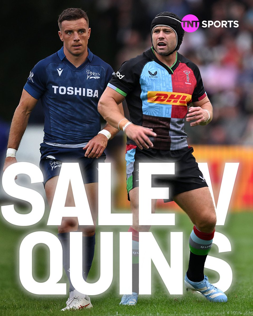 rugbyontnt's tweet photo. It's a Sunday showdown ⚔️

🦈 Sale Sharks v Harlequins 🃏

📺 Catch it all on @tntsports &amp; @discoveryplusUK https://t.co/UsbOF1QN0o