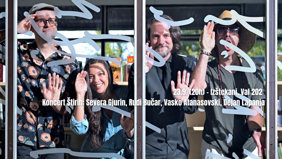 Jutri. Čudoviti Koncert Štirih. V živo ob 20.00 <a href="/Val202/">Val 202</a>.