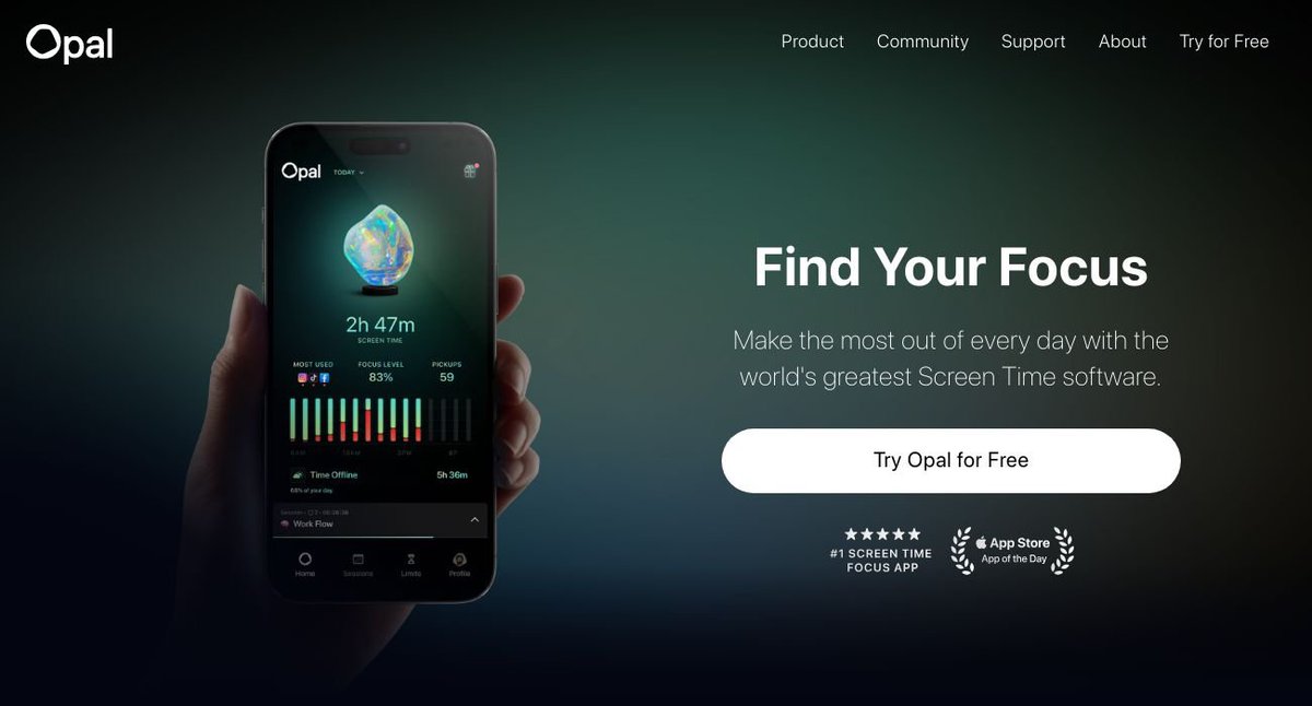 CSStartups's tweet image. Visit @withopal, a digitally advanced, forward-looking company recognized for developing the world&apos;s leading Screen Time application. 

Learn more here: cybersecuritystartups.co/opal