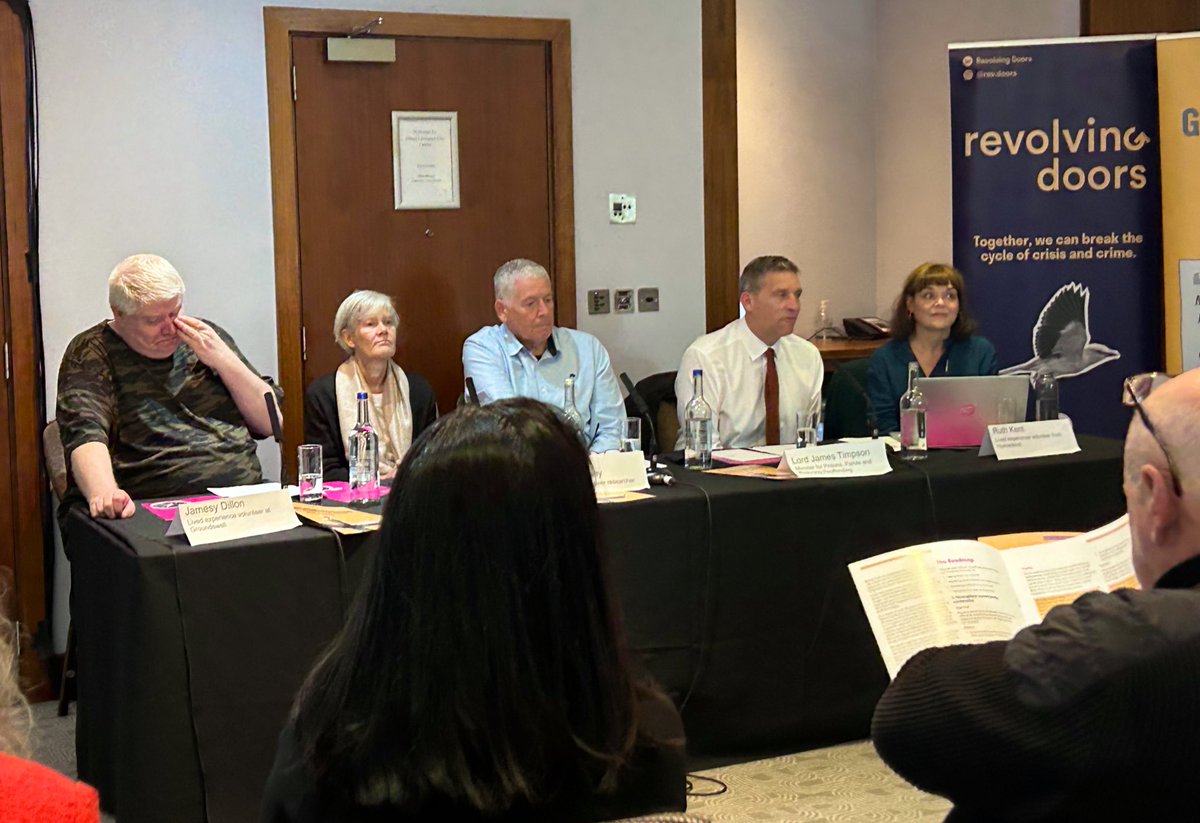 Eve Holt (@evefrancisholt) on Twitter photo A great start to #Lab24 with this panel, organised by <a href="/RevDoors/">Revolving Doors</a>, on ‘Real Lives Driving Change: Using lived experience to shape policy’.
Brilliant contributions from <a href="/JamesTCobbler/">James Timpson</a>, <a href="/DeputyMayorofGM/">Deputy Mayor for Safer and Stronger Communities</a>, Ruth Kent <a href="/humankind/">Humankind</a>, Steve Riley <a href="/RevDoors/">Revolving Doors</a>, James Dillon, Groundswell. A great start to #Lab24 with this panel, organised by <a href="/RevDoors/">Revolving Doors</a>, on ‘Real Lives Driving Change: Using lived experience to shape policy’.
Brilliant contributions from <a href="/JamesTCobbler/">James Timpson</a>, <a href="/DeputyMayorofGM/">Deputy Mayor for Safer and Stronger Communities</a>, Ruth Kent <a href="/humankind/">Humankind</a>, Steve Riley <a href="/RevDoors/">Revolving Doors</a>, James Dillon, Groundswell.