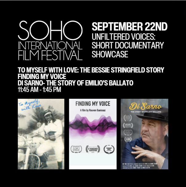 On our last day of #SOHO15, listen to Unfiltered Voices in our short documentary showcase. 

TICKETS at buff.ly/3XRMK4D 

#soho15 #siffnyc #documentaries #nycfilm #filmfestival #nyc #film #cinema