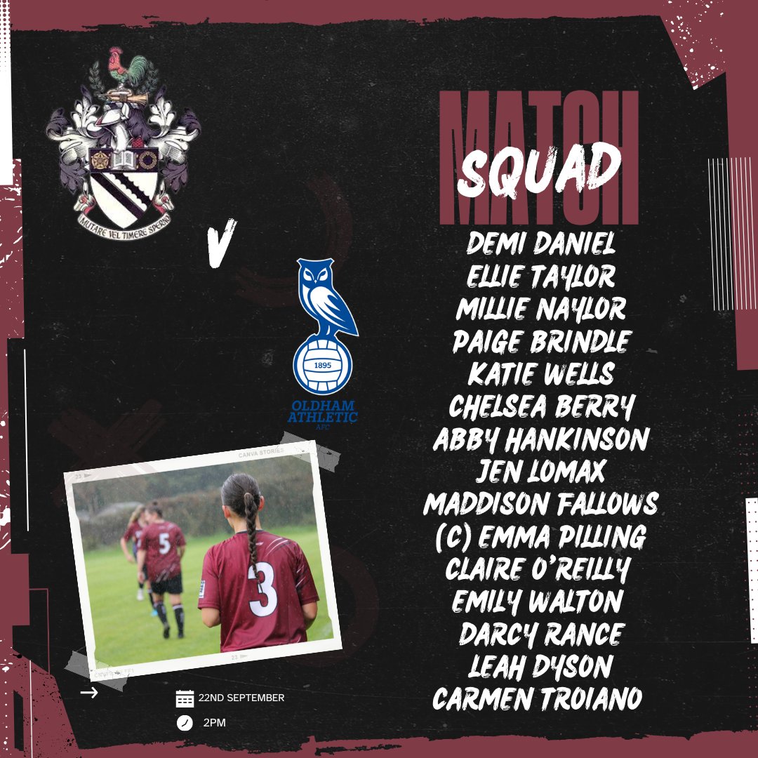We line up today with a really strong squad against a youthful side Oldham Athletic ⚽️🏟