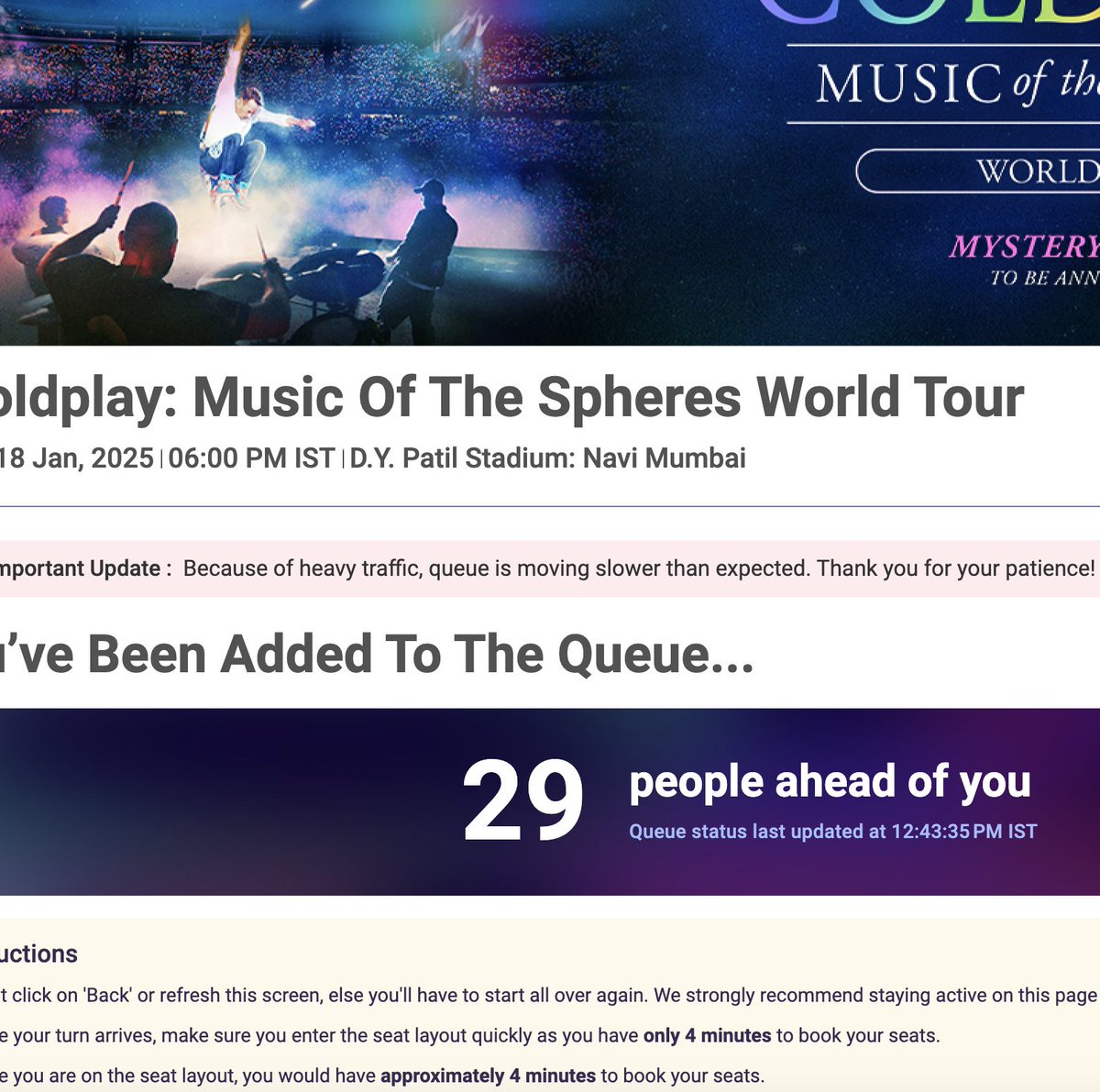 _abhipra's tweet photo. I am back 
#BookMyShow #Coldplay https://t.co/slCSiFMYd1