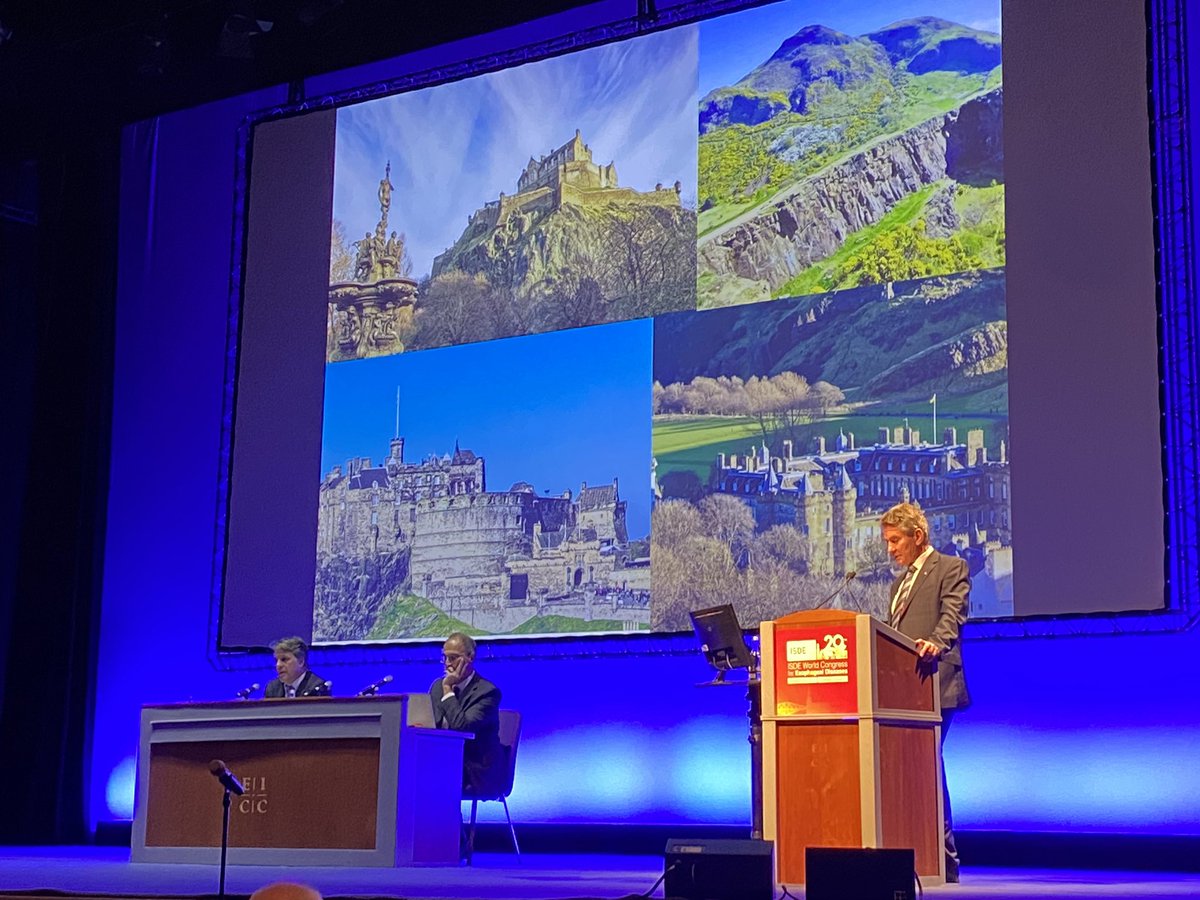 EwenGriffiths's tweet photo. Isde 2024 has just started in Edinburgh with the welcome address and looks like it’s going to be a fantastic meeting in an amazingly historic city @DOTEsophagus @ISDE_net @LFerri123 @smgriffin3 https://t.co/JxKRPbQicV