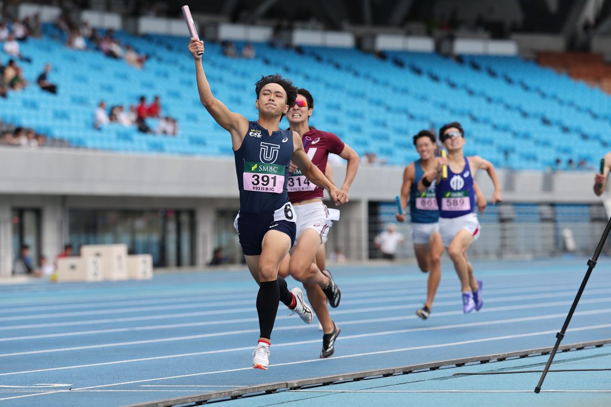 Getsuriku's tweet photo. #日本インカレ
男子4×400mR
🥇東洋大 3.05.71
🥈早大 3.06.16
🥉日大 3.06.87 https://t.co/VmFs8KoIhy