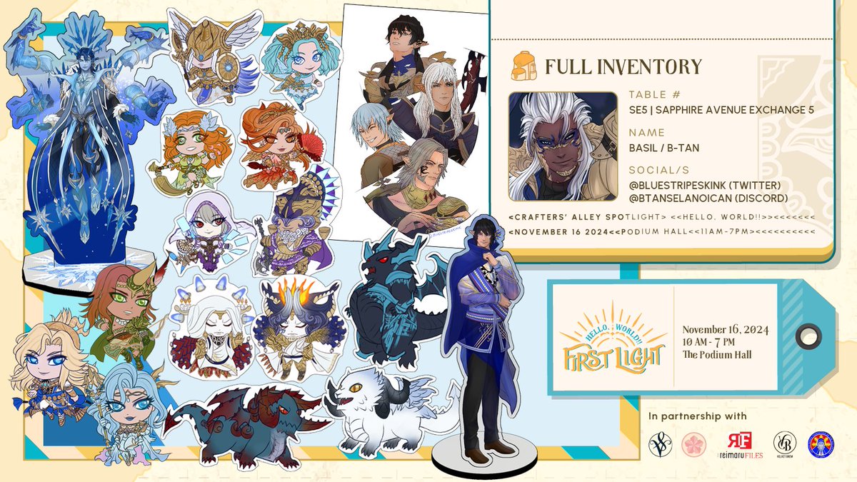 The Hannish Prince Unkann bin Alzadaal has returned from his Turali vacationand has decided to expand Thavnairian trades! Come sail to #HeWo2FL &amp; perceive <a href="/bluestripeskink/">💙🦎💪✨Unkann @ moving to bsky 📌</a>'s crafts at Full Inventory table (SE5)