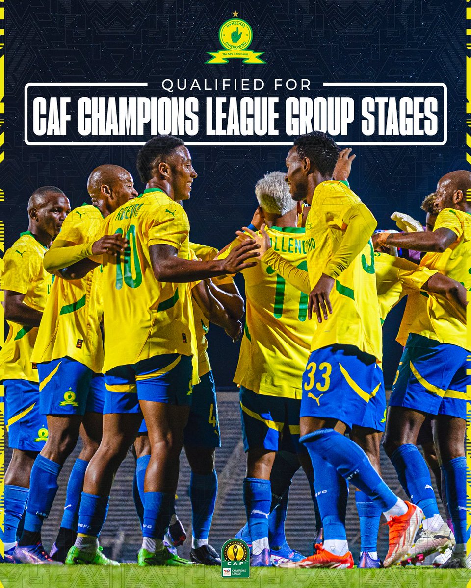 Masandawana's tweet photo. Next Stop: CAF Champions League Group Stages ✅

#Sundowns #TotalEnergiesCAFCL #RabatsenaGape https://t.co/GRMA70QuMY