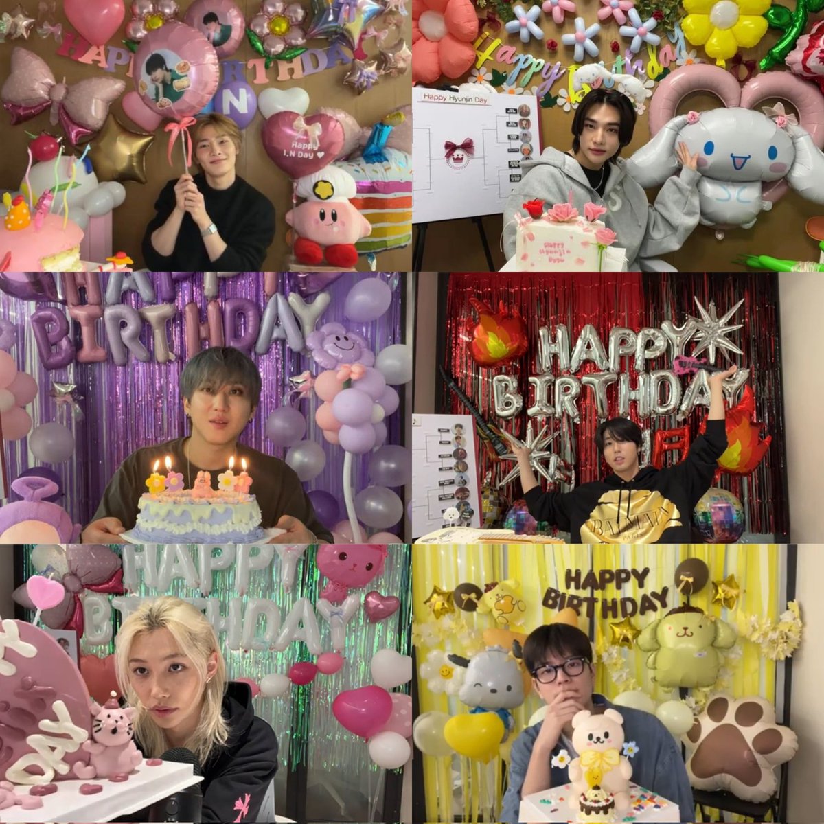 thrccracha's tweet photo. jeongin : kirby 🩷
hyunjin : cinamoroll 🤍
changbin : tinky-winky 💜
han : rockstar ❤️‍🔥
felix : pink and kittens 🩷🐱
seungmin : pocchaco, pompompurin, puppym 🐶 https://t.co/1MAjGMf6W1