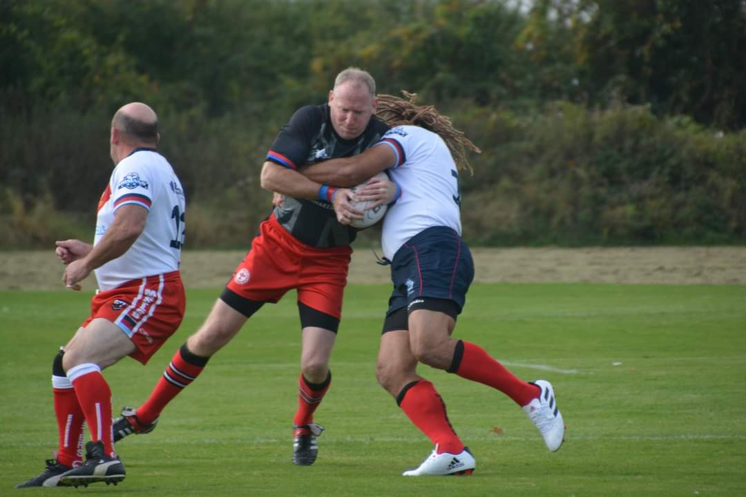 GBPoliceMastRL's tweet photo. Awesome day to be involved in as we faced off against 2 well drilled teams in @YorkMastersRL &amp; the @ukafrugbyleague 🙌
Thanks for the hospitality guys it was a great day 🏉🚔🇬🇧 
#backonduty #masterfamily #MentalWellness https://t.co/VEofiN93rR
