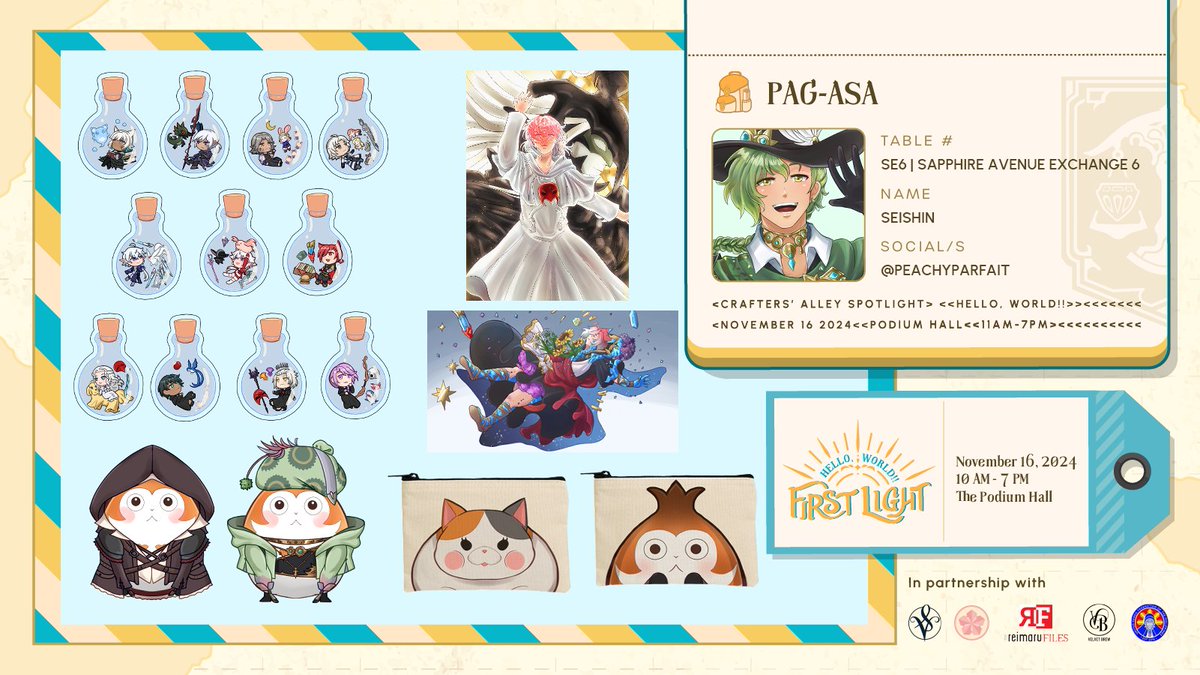 Even during a beautiful vacation and tour of the lovely Tural, Basil Newell (<a href="/peachyparfait/">Seishin</a>) is ready to give everyone a show at #HeWo2FL. Tunes filled with stories, adventures and surprises are waiting for you! Don't forget to drop by for a performance that you won't forget.