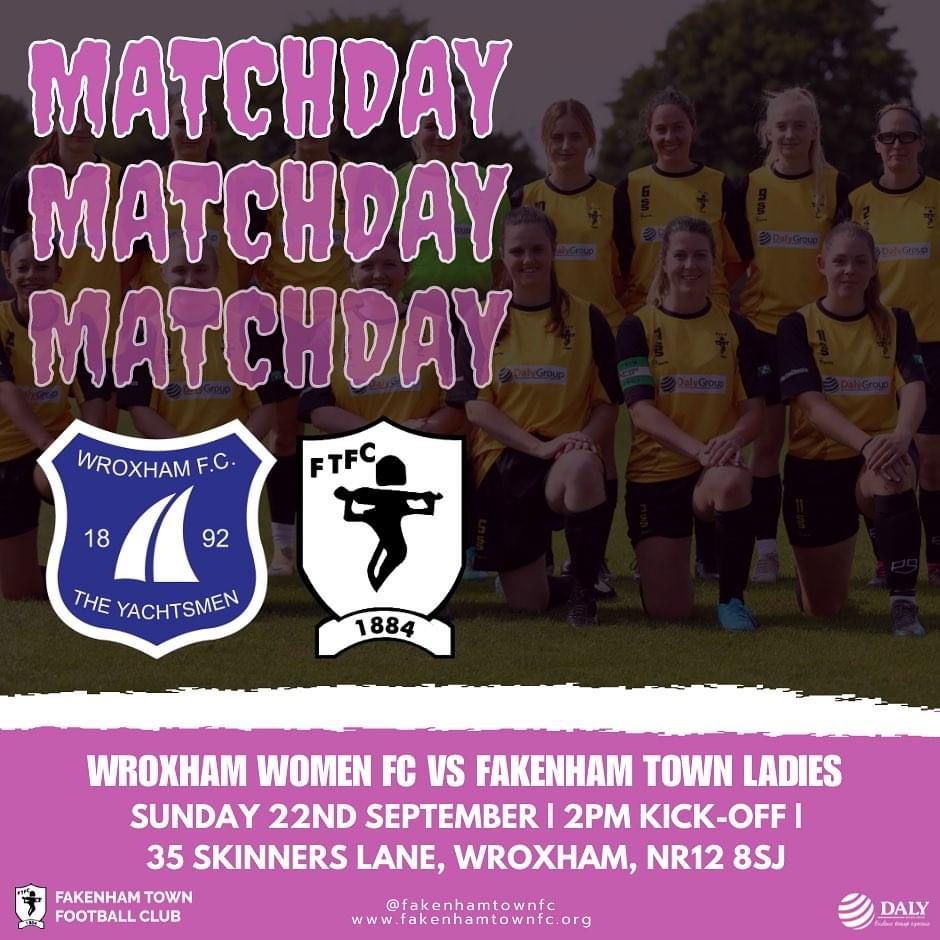 𝐌𝐀𝐓𝐂𝐇𝐃𝐀𝐘 for Fakenham Town Ladies in the Women’s FA Cup. Support the team if you can! 💛🖤