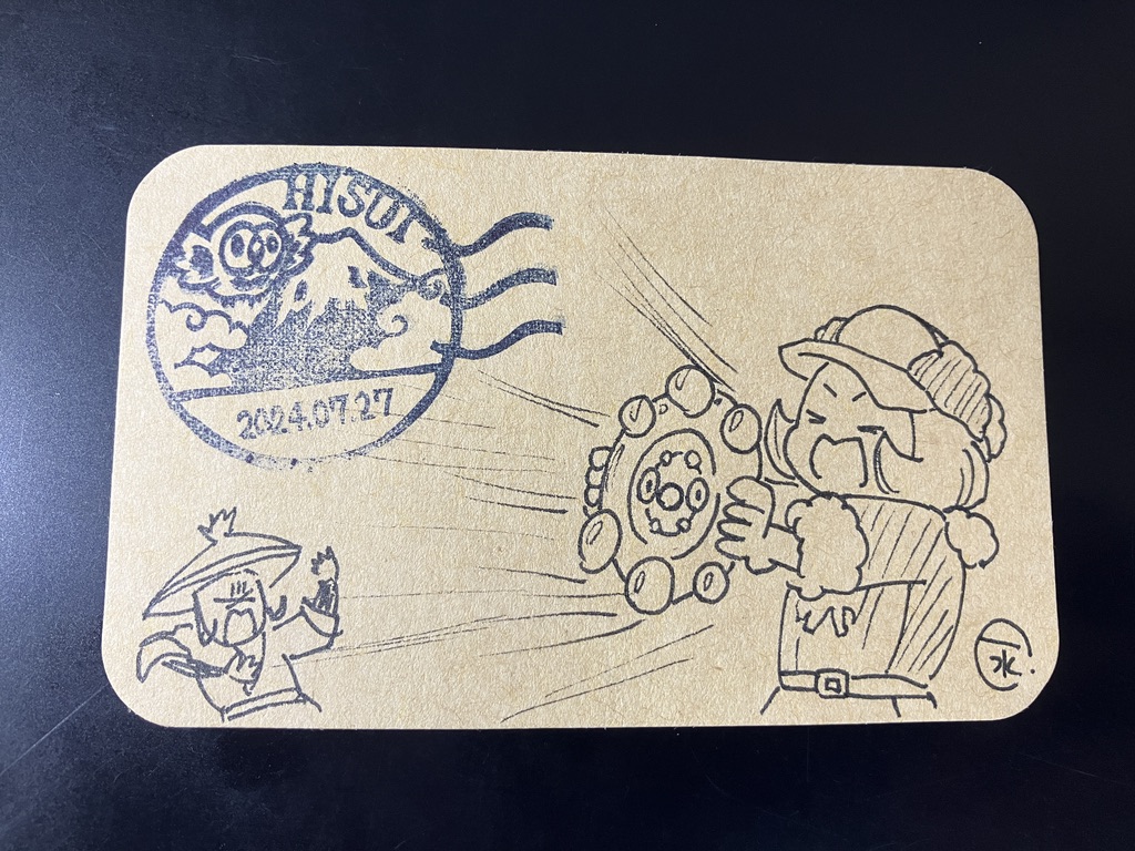 突然ですけど本に同梱してたカードのボツ見て下さい

絵はいい感じだったのにスタンプ押すの失敗してモクロちゃんがホラーになっちゃったやつ! 