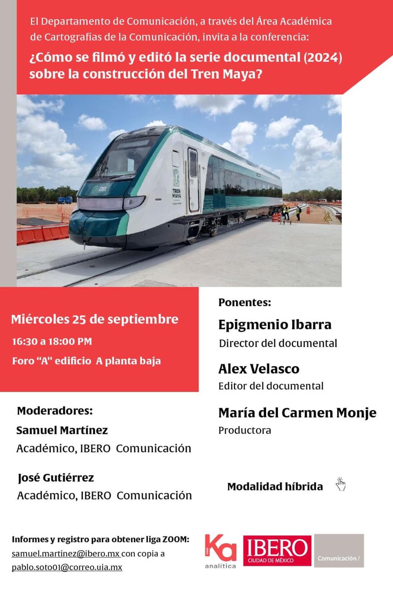 Que vergüenza <a href="/IBERO_mx/">IBERO CDMX</a> 
Dar espacio a la propaganda gubernamental sobre una obra que ha despojado, desplazado, destruido y contaminado patrimonio biocultural de la Península de Yucatán.

Más de 10 millones de árboles destruidos de forma ilegal, vulnerando la segunda selva de